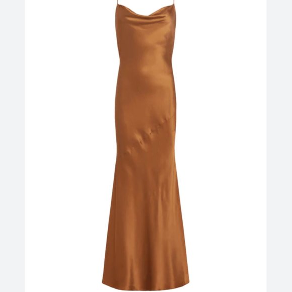 L'Agence Arianne Cowl Neck Maxi Dress USA 6 - Picture 6 of 12